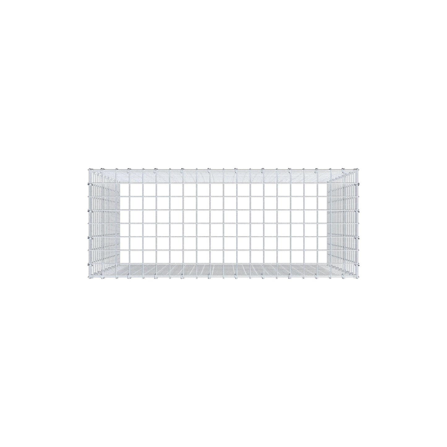 Type 3 oplegkorf 100 cm x 90 cm x 40 cm (L x H x D), maaswijdte 5 cm x 5 cm, C-ring