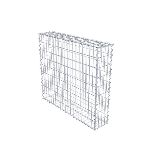 Gabbione 100 cm x 90 cm x 20 cm (L x H x P), maglia 5 cm x 10 cm, spirale