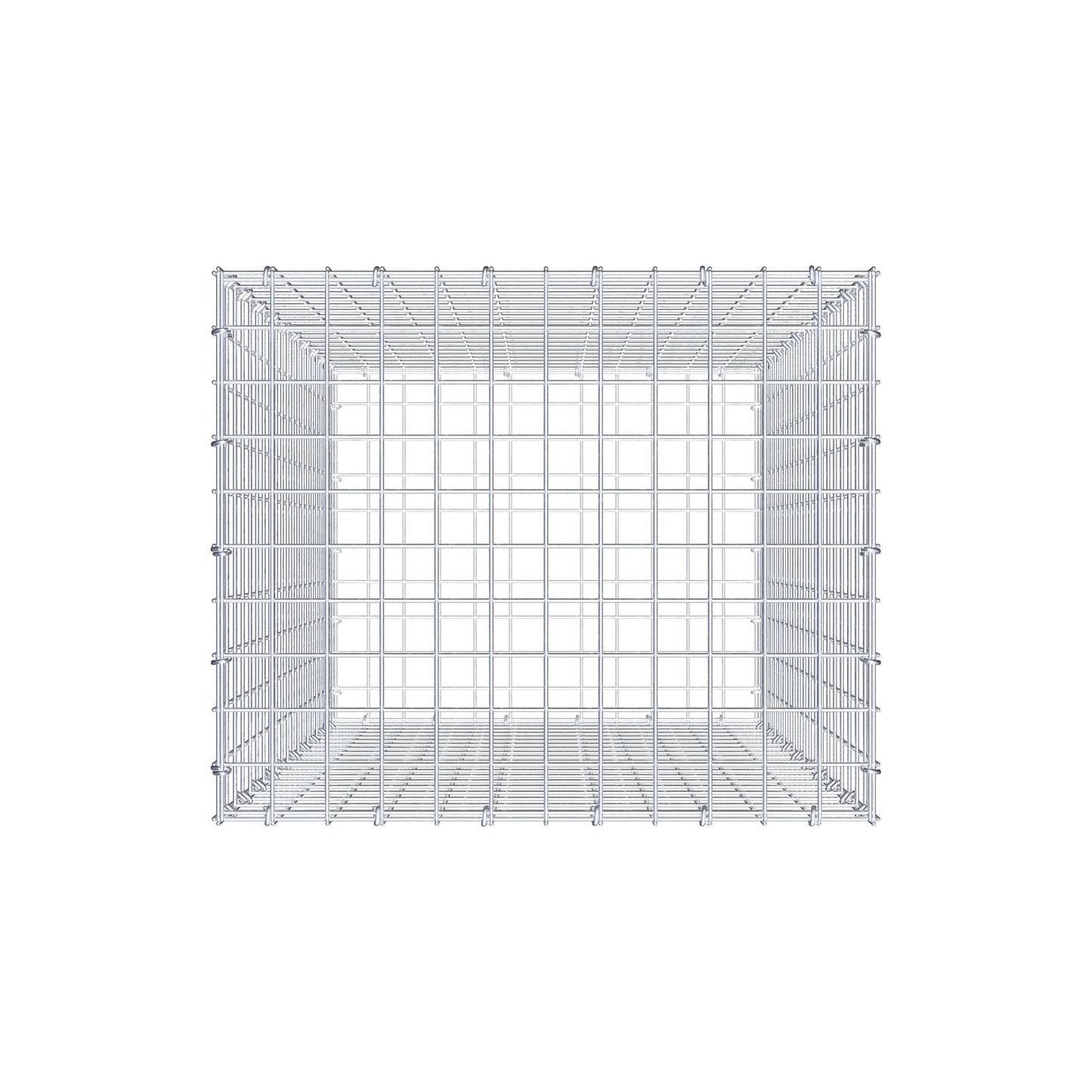 Gabião 100 cm x 60 cm x 50 cm (C x A x P), malhagem 5 cm x 5 cm, anel C