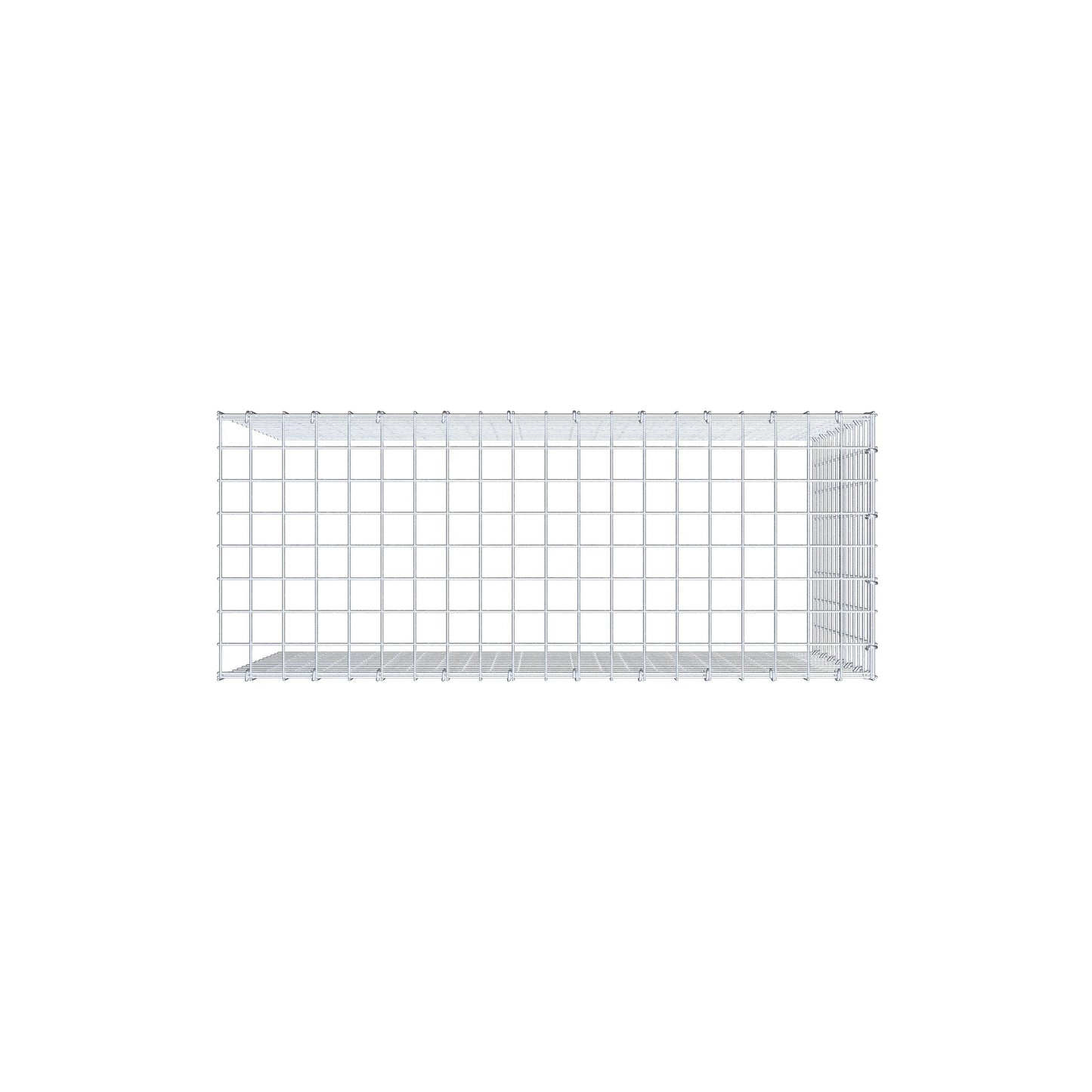 Fourche rapportée type 4 100 cm x 70 cm x 40 cm (L x H x P), mailles 5 cm x 5 cm, anneau C