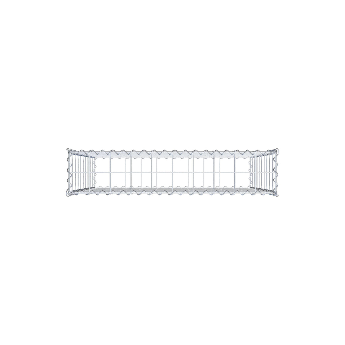 Gabbione 100 cm x 100 cm x 20 cm (L x H x P), maglia 10 cm x 10 cm, spirale