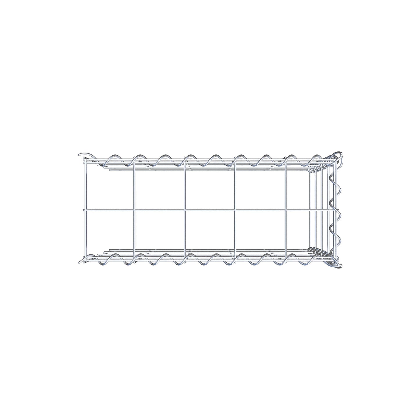 Gabion rapporté type 4 50 cm x 40 cm x 20 cm (L x H x P), mailles 10 cm x 10 cm, spirale