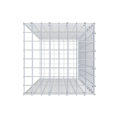 Monteret gabion type 2 100 cm x 40 cm x 40 cm (L x H x D), maskestørrelse 5 cm x 5 cm, C-ring