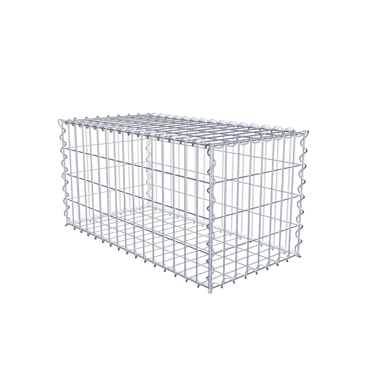 Gabione 80 cm x 40 cm x 40 cm (L x H x T), Maschenweite 5 cm x 10 cm, Spirale
