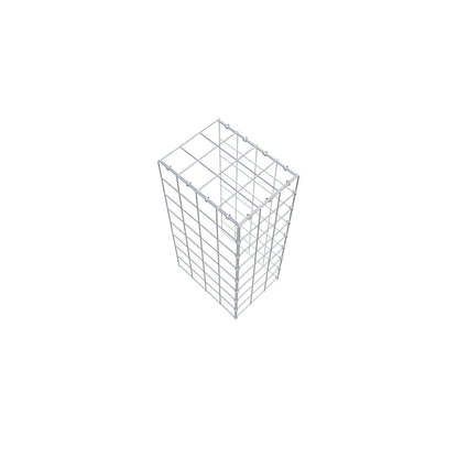 Monteret gabion type 4 80 cm x 40 cm x 30 cm (L x H x D), maskestørrelse 10 cm x 10 cm, C-ring