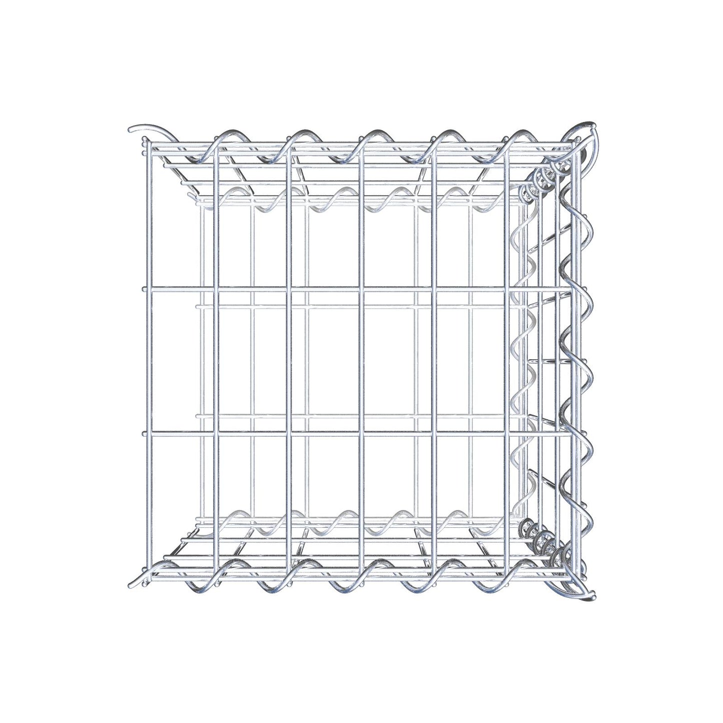 Opvokset gabion type 2 30 cm x 30 cm x 30 cm (L x H x D), maskestørrelse 5 cm x 10 cm, spiral