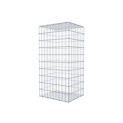 Gavión 100 cm x 40 cm x 50 cm (L x A x P), luz de malla 5 cm x 10 cm, anillo en C