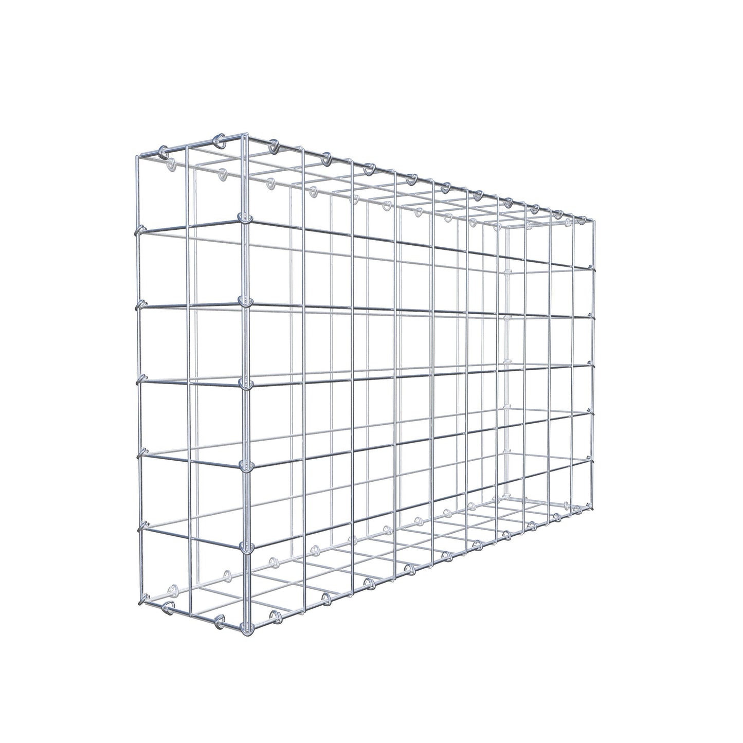 Gabion 100 cm x 60 cm x 20 cm (L x H x P), mailles 10 cm x 10 cm, anneau en C