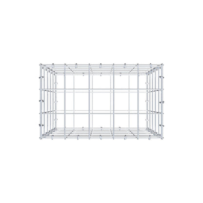 Gabion 50 cm x 50 cm x 30 cm (L x H x D), maskestørrelse 10 cm x 10 cm, C-ring