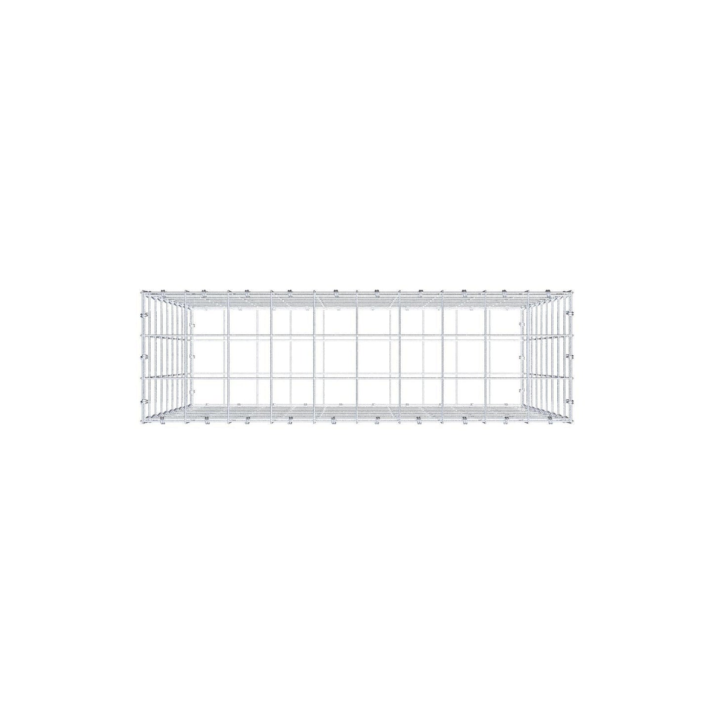 Gabião 100 cm x 90 cm x 30 cm (C x A x P), malhagem 10 x 10 cm, anel espiral