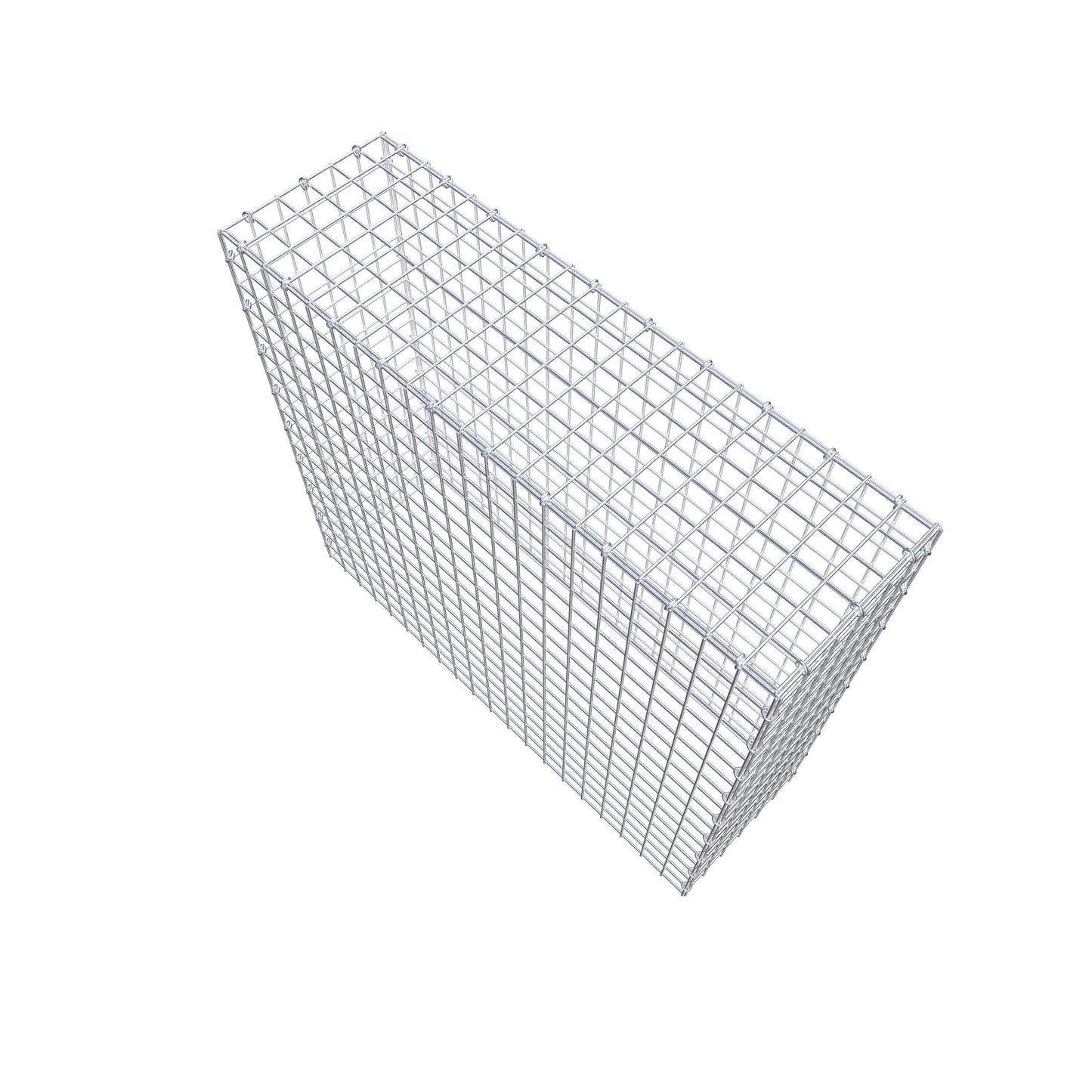 Fourche rapportée type 3 100 cm x 90 cm x 30 cm (L x H x P), mailles 5 cm x 5 cm, anneau en C