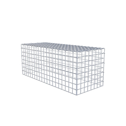 Gavión complementario de tipo 3 100 cm x 40 cm x 40 cm (largo x alto x fondo), malla 5 cm x 5 cm, anillo en C