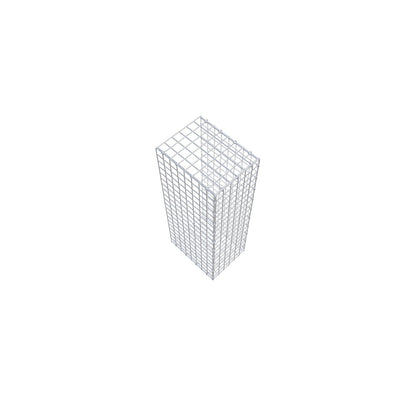 Gabbione fissabile tipo 2 100 cm x 40 cm x 30 cm (L x H x P), maglia 5 cm x 5 cm, anello a C