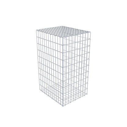 Monteret gabion type 2 100 cm x 60 cm x 50 cm, maskestørrelse 5 cm x 10 cm, C-ring