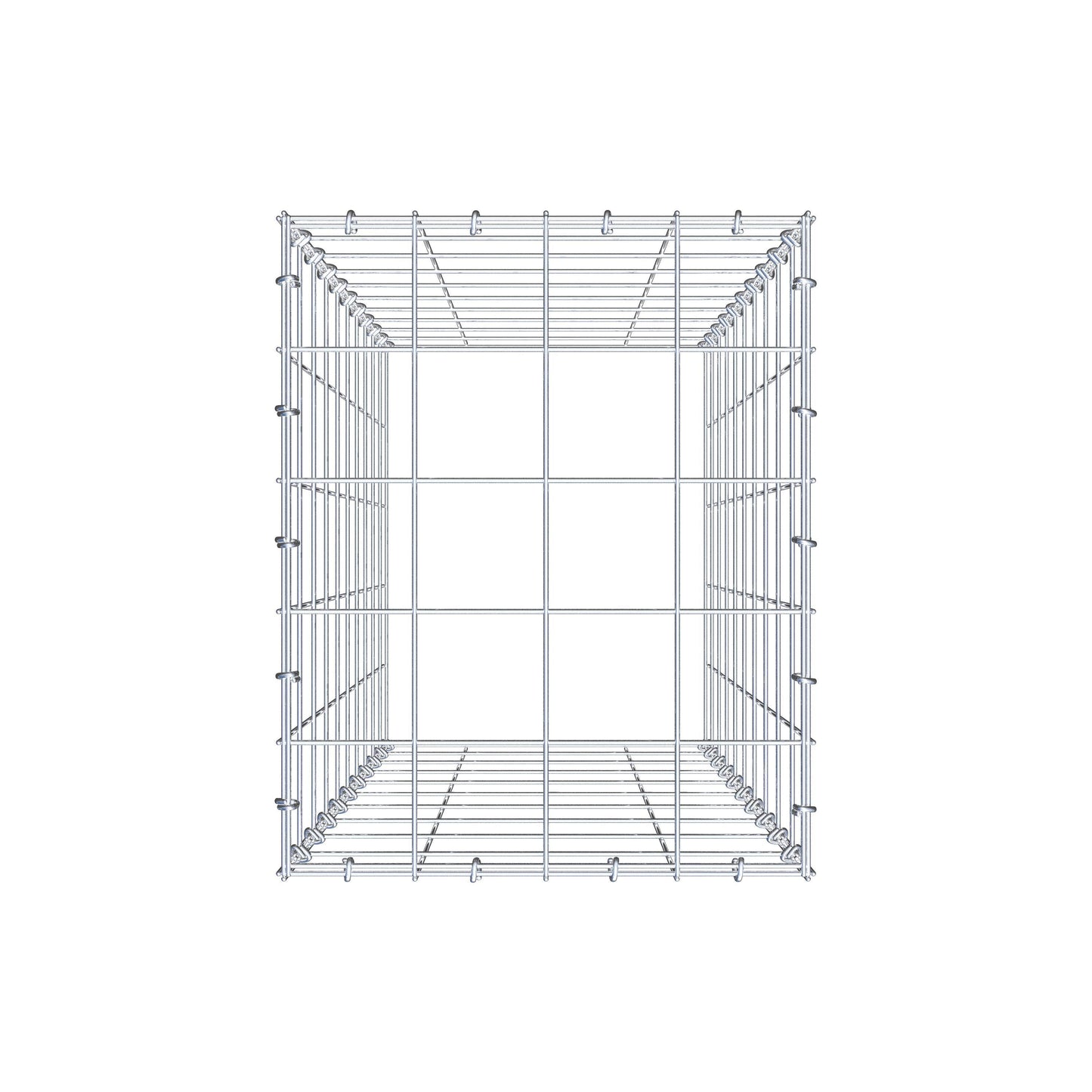 Monteret gabion type 3 100 cm x 40 cm x 50 cm (L x H x D), maskestørrelse 10 cm x 10 cm, C-ring