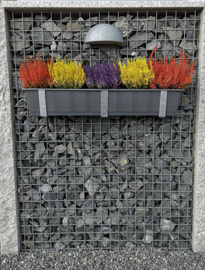 Supports pour bacs à fleurs galvanisés en set de 3 pour gabions MW 5 x 5