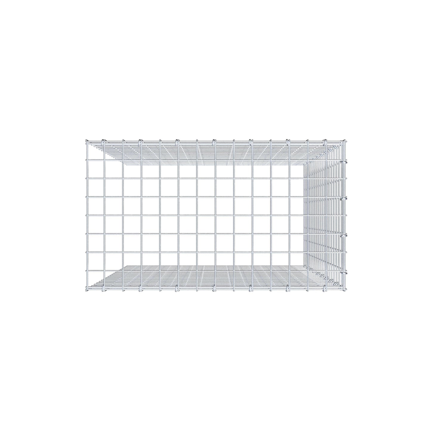 Fourche rapportée type 4 100 cm x 70 cm x 40 cm (L x H x P), mailles 5 cm x 5 cm, anneau C