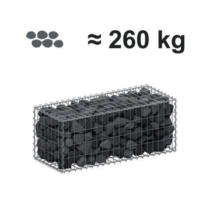 Gabion 100 cm x 40 cm x 40 cm (L x H x P), mailles 5 cm x 10 cm, spirale