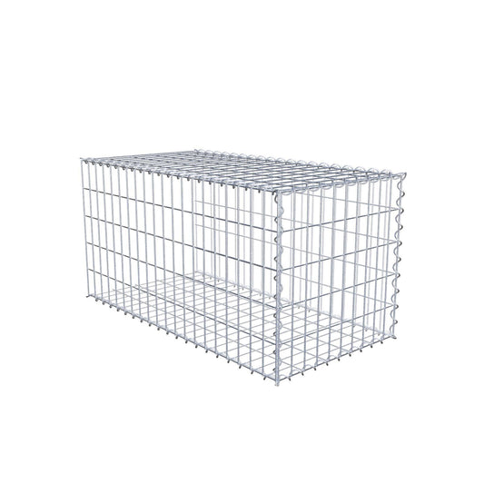 Opvokset gabion type 2 100 cm x 50 cm x 50 cm (L x H x D), maskestørrelse 5 cm x 10 cm, spiral