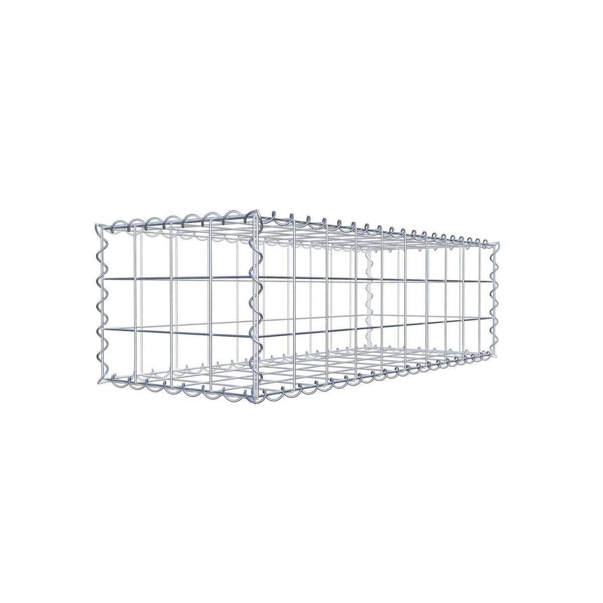 Gabion 100 cm x 30 cm x 40 cm (L x H x P), mailles 10 cm x 10 cm, spirale