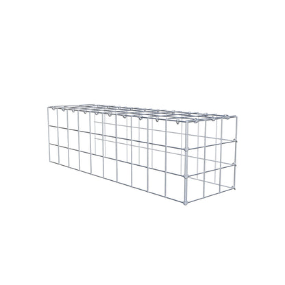 Monteret gabion type 4 100 cm x 30 cm x 30 cm (L x H x D), maskestørrelse 10 cm x 10 cm, C-ring