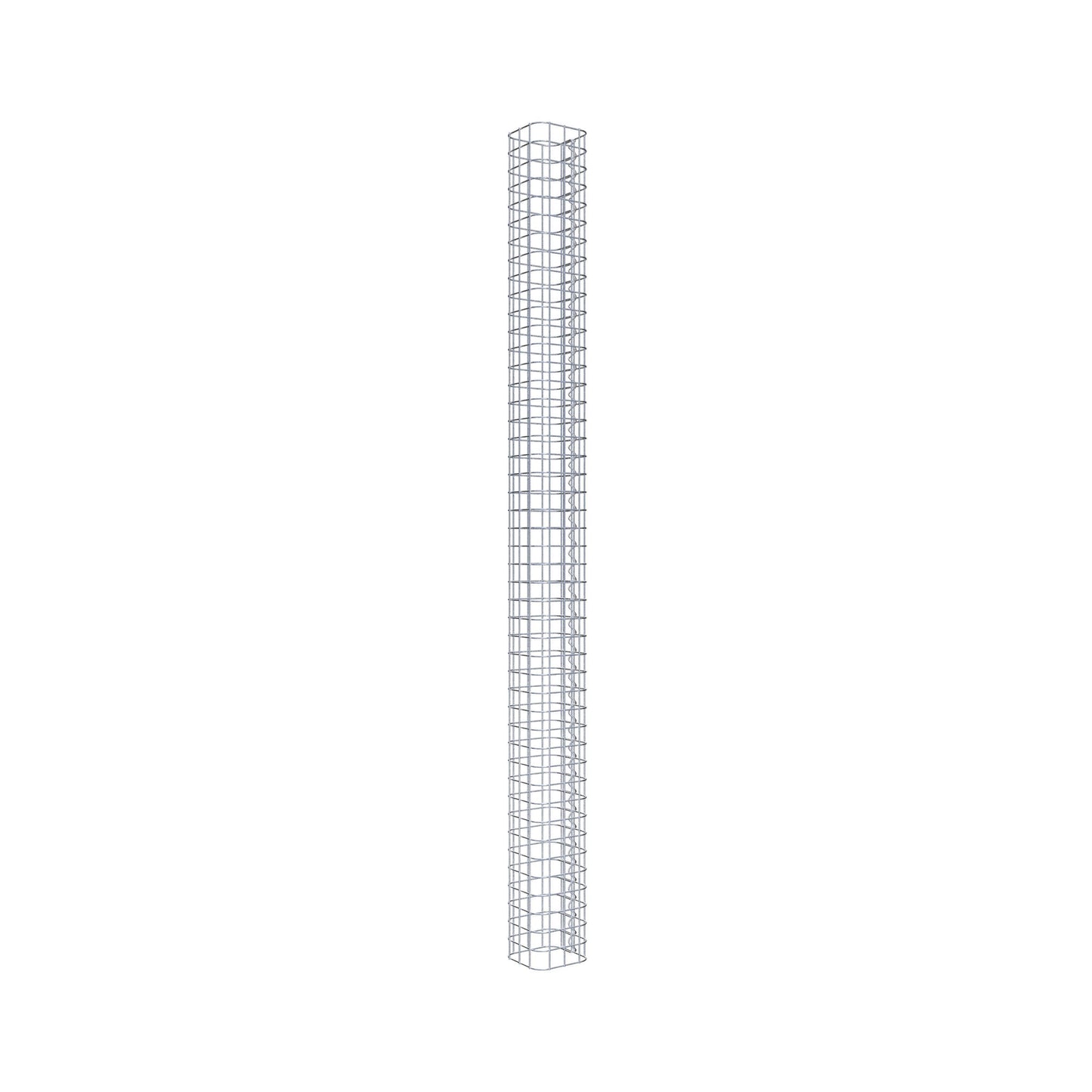 Colonna di gabbioni quadrata 17 cm x 17 cm, 230 cm di altezza, MW 5 cm x 5 cm