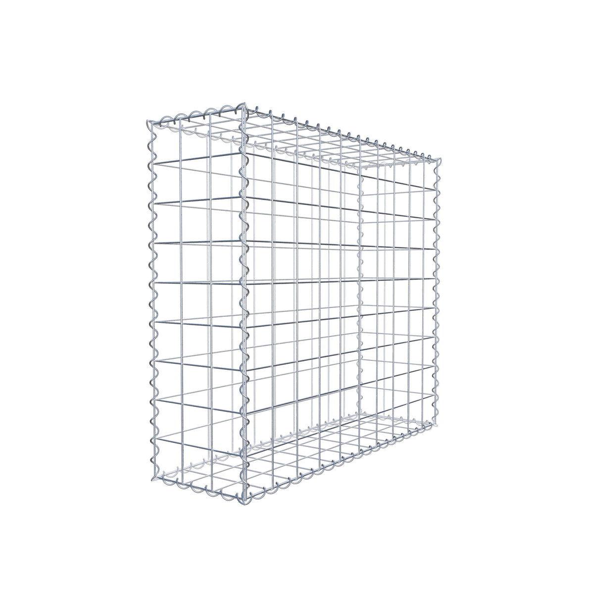 Gabione 100 cm x 90 cm x 30 cm (L x H x T), Maschenweite 10 cm x 10 cm, Spirale