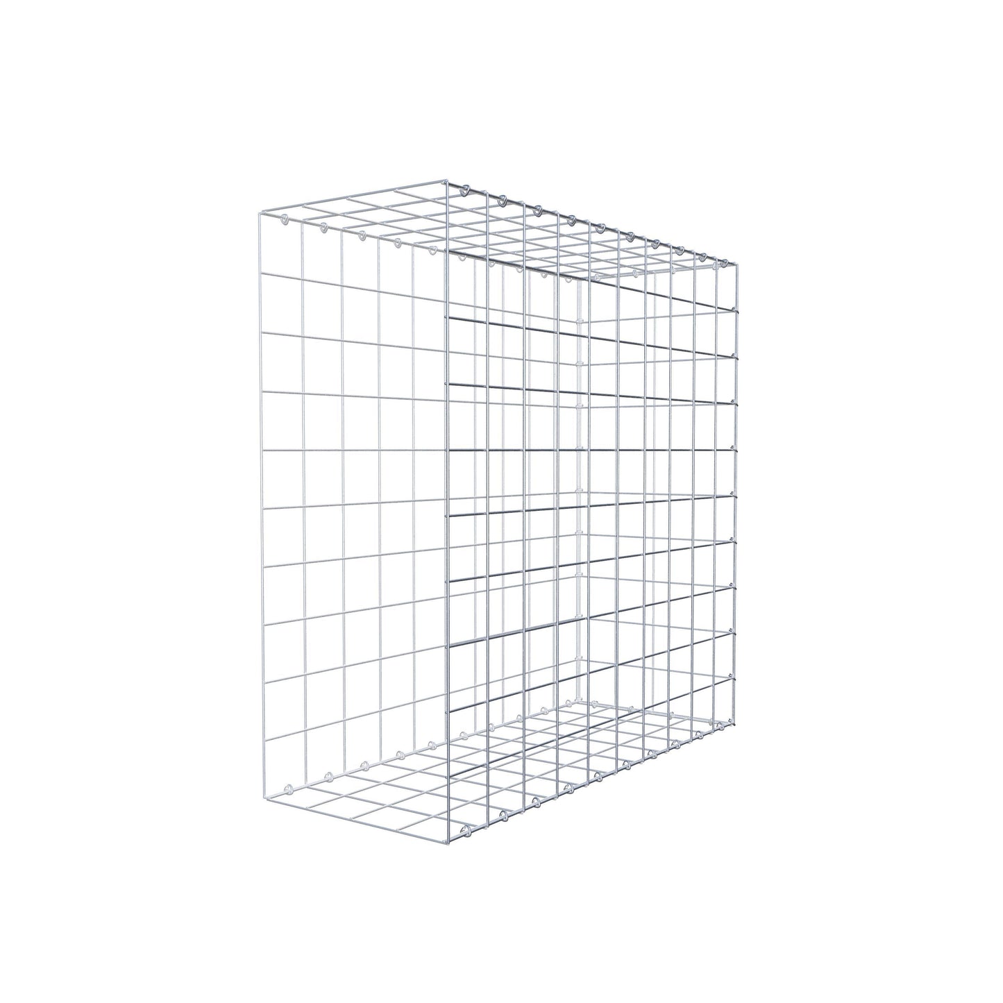 Gabbione aggiuntivo tipo 2 100 cm x 100 cm x 40 cm (L x H x P), maglia 10 cm x 10 cm, anello a C