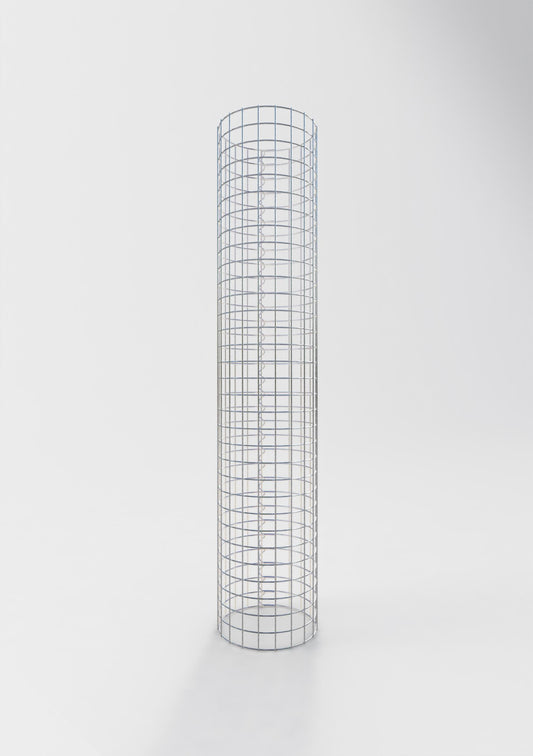 Columna de gaviones redonda 32 cm de diámetro, 160 cm de altura, malla 5 cm x 5 cm