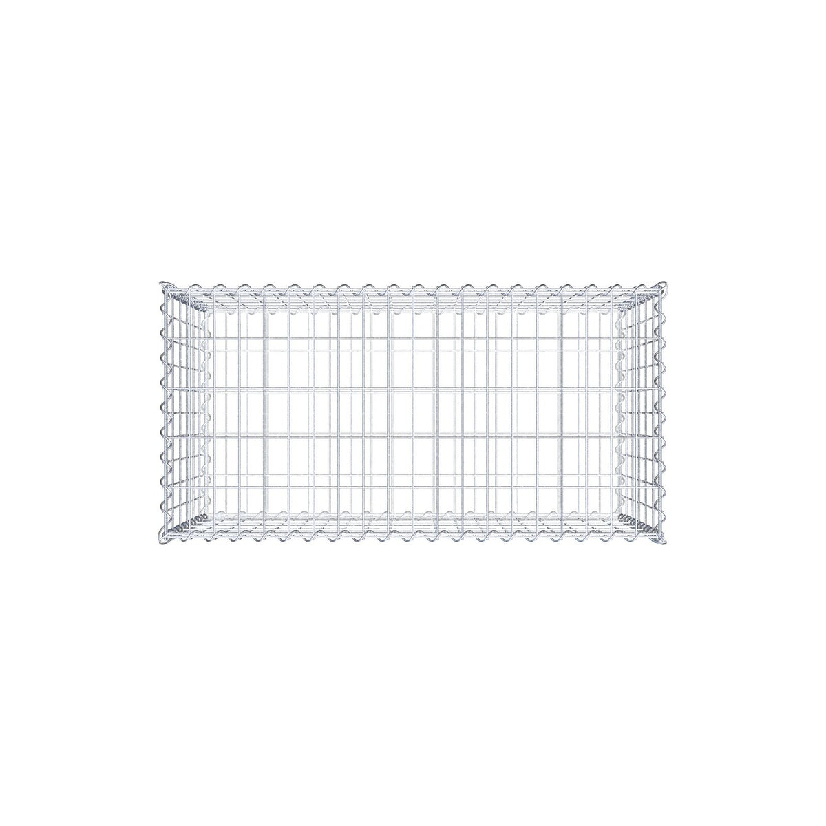 Gabião 100 cm x 60 cm x 50 cm (C x A x P), malhagem 5 cm x 10 cm, espiral