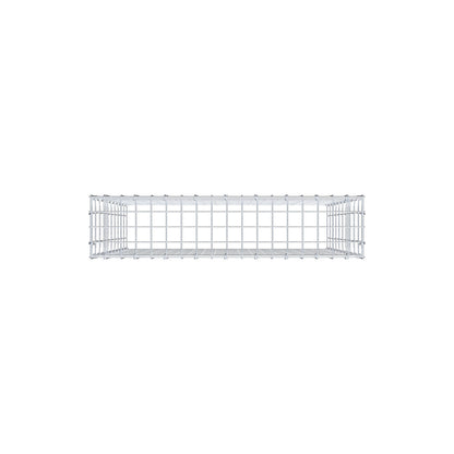 Typ 3 påbyggnadsgabion 100 cm x 90 cm x 20 cm (L x H x D), maskstorlek 5 cm x 10 cm, C-ring