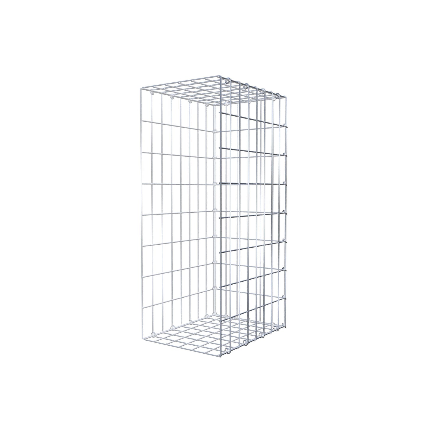 Monteret gabion type 2 80 cm x 40 cm x 30 cm, maskestørrelse 5 cm x 10 cm, C-ring