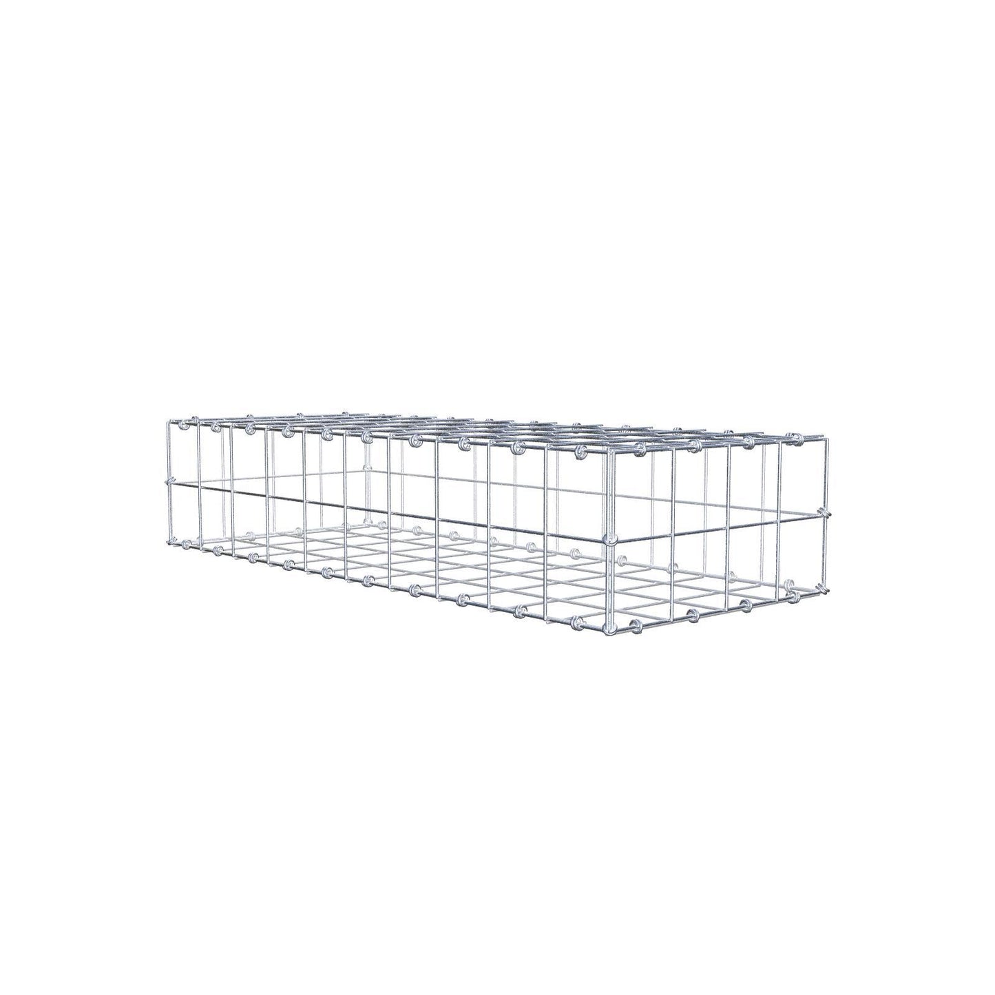 Gabione 100 cm x 20 cm x 40 cm (L x H x T), Maschenweite 10 x 10 cm, Spiralring