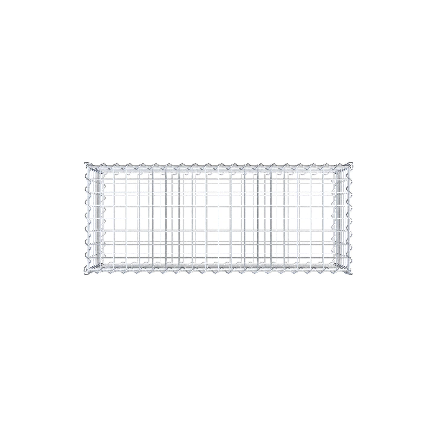 Sæt med 2 gabioner 100 cm x 40 cm x 40 cm (L x H x D), maskestørrelse 5 x 5 cm, spiralformet