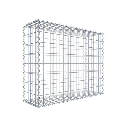 Juego de 2 gaviones de 100 cm x 80 cm x 30 cm (largo x alto x fondo), malla de 5 x 10 cm, en espiral