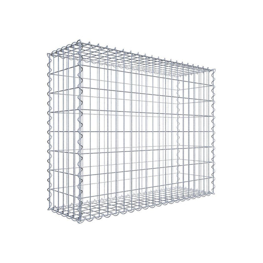 Juego de 2 gaviones de 100 cm x 80 cm x 30 cm (largo x alto x fondo), malla de 5 x 10 cm, en espiral