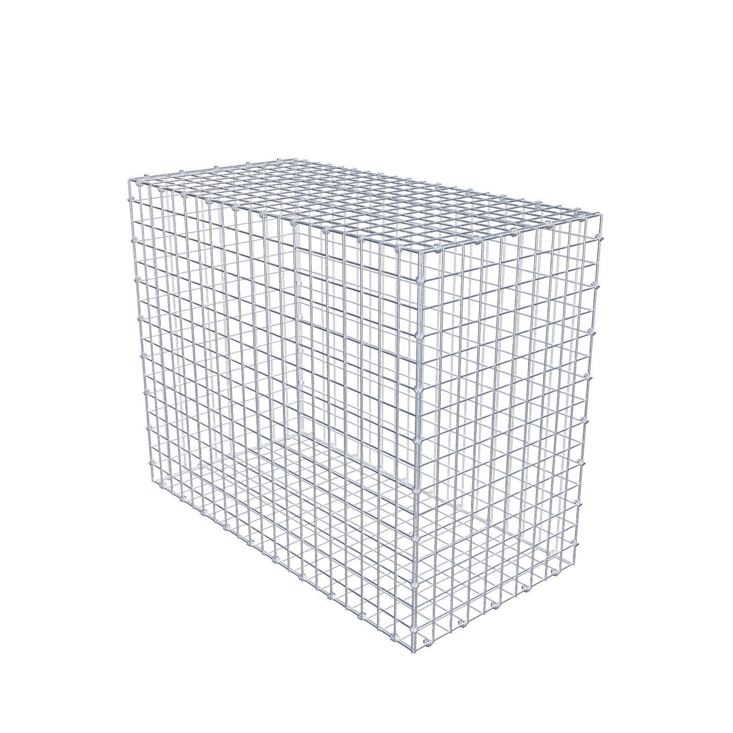 Gabion 100 cm x 80 cm x 50 cm (L x H x D), maskestørrelse 5 x 5 cm, spiralring
