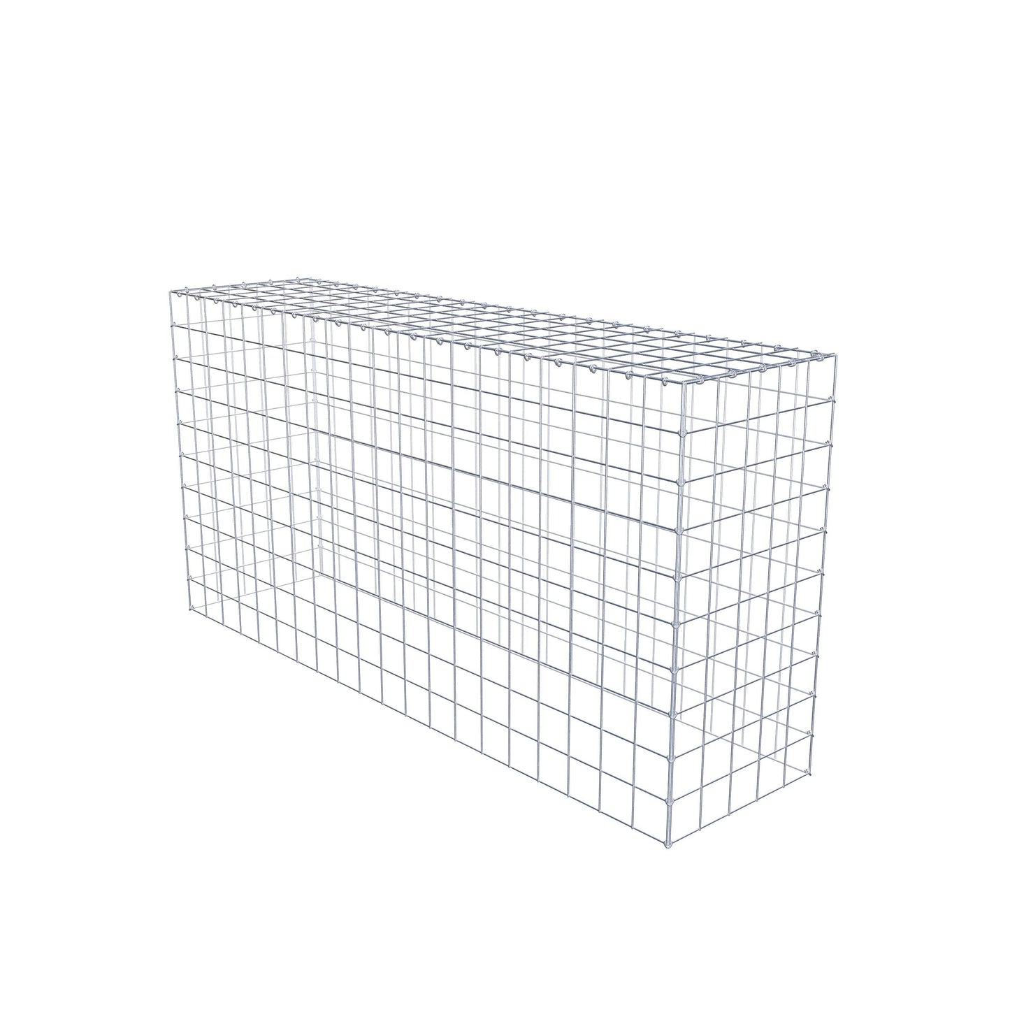 Mounted gabion type 3 200 cm x 100 cm x 50 cm (L x H x D), mesh size 10 cm x 10 cm, C-ring