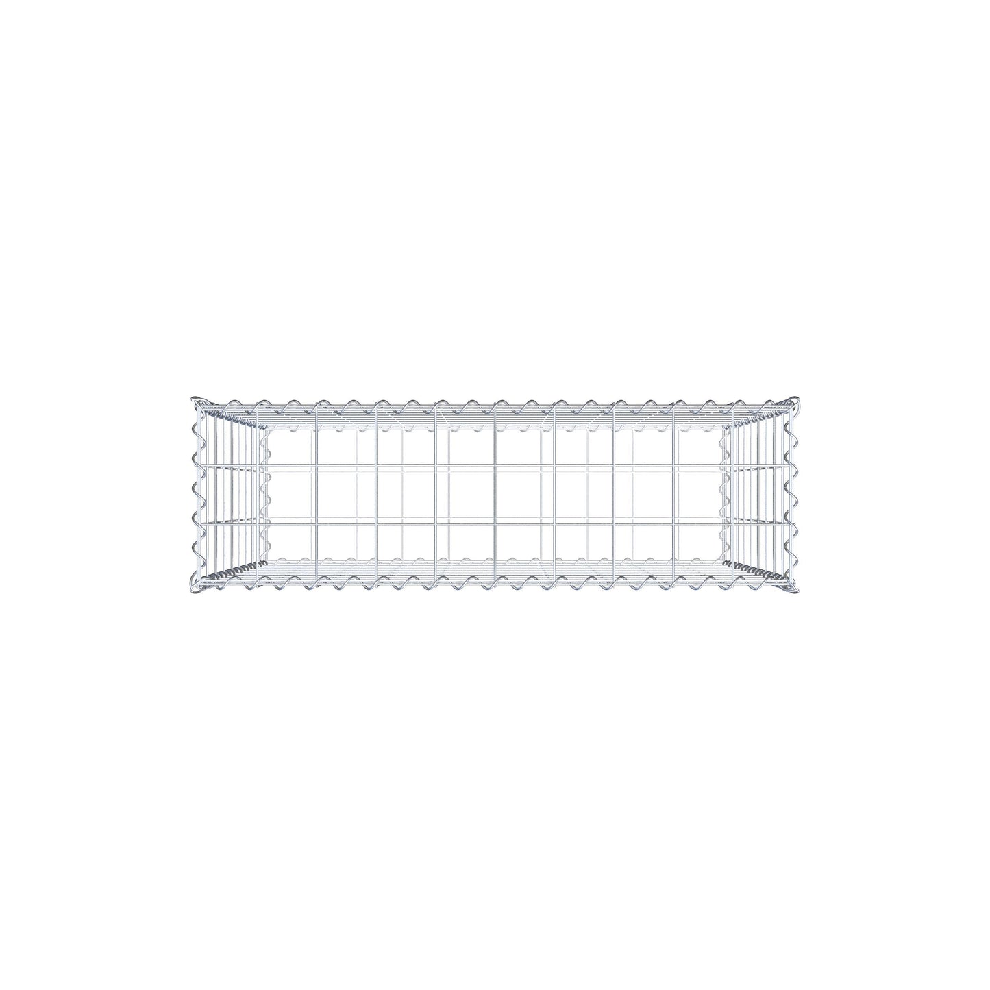 Gabião 100 cm x 90 cm x 30 cm (C x A x P), malhagem 10 cm x 10 cm, espiral