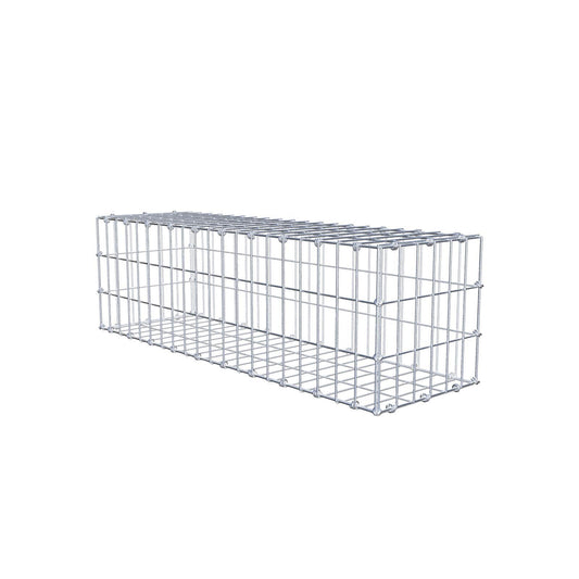 Gabion 100 cm x 30 cm x 30 cm (L x H x P), mailles 5 x 10 cm, anneau en spirale