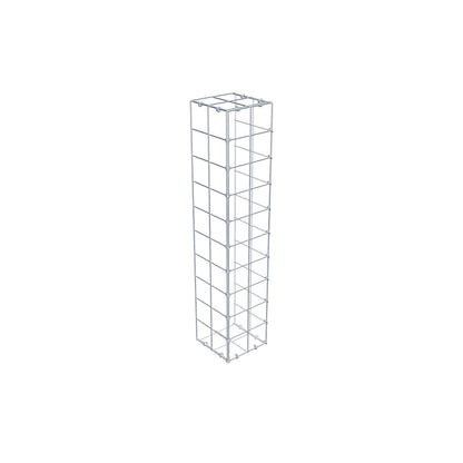 Fästbar gabion typ 2 100 cm x 20 cm x 20 cm (L x H x D), maskstorlek 10 cm x 10 cm, C-ring