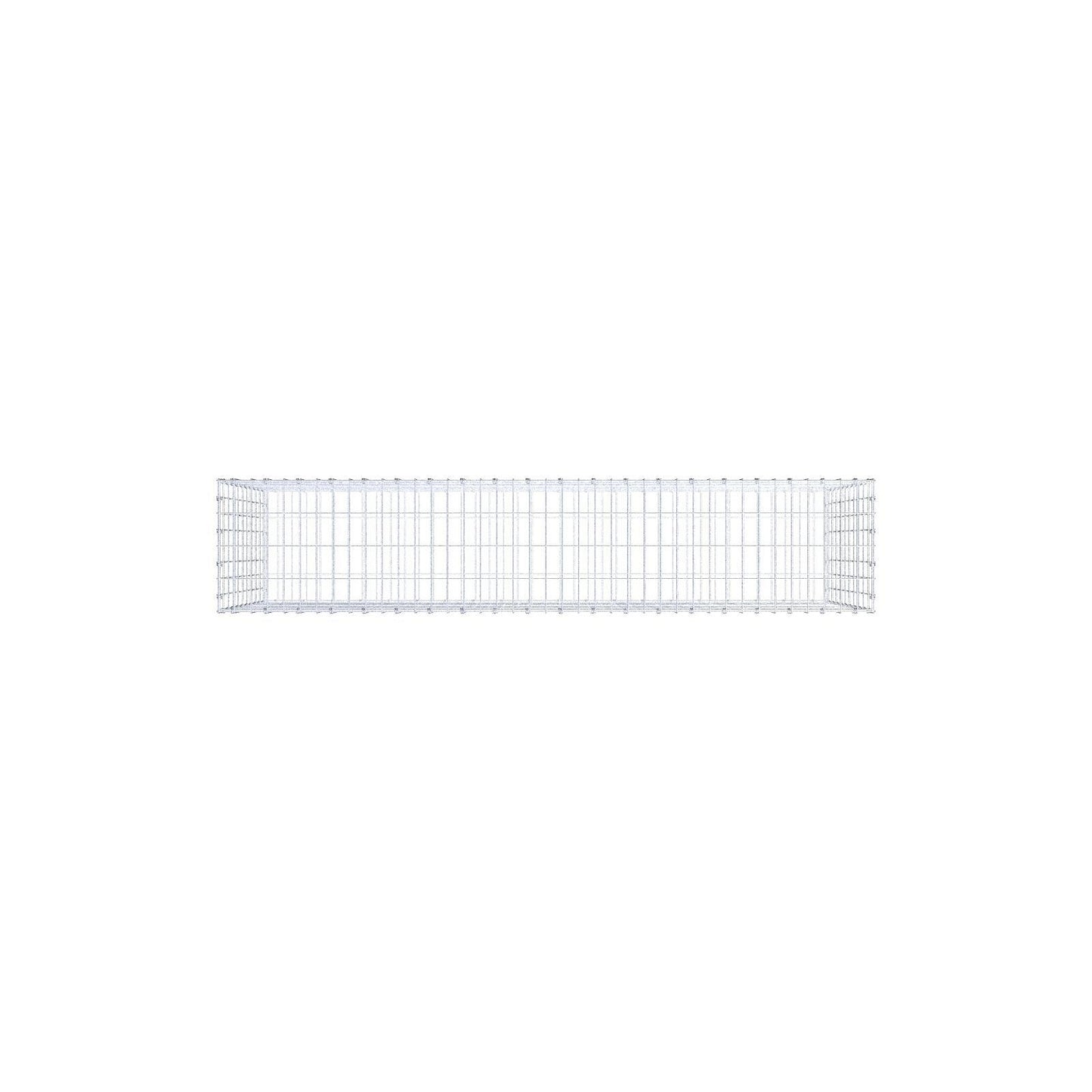Gabion 200 cm x 100 cm x 40 cm (L x H x P), mailles 5 x 10 cm, anneau en spirale