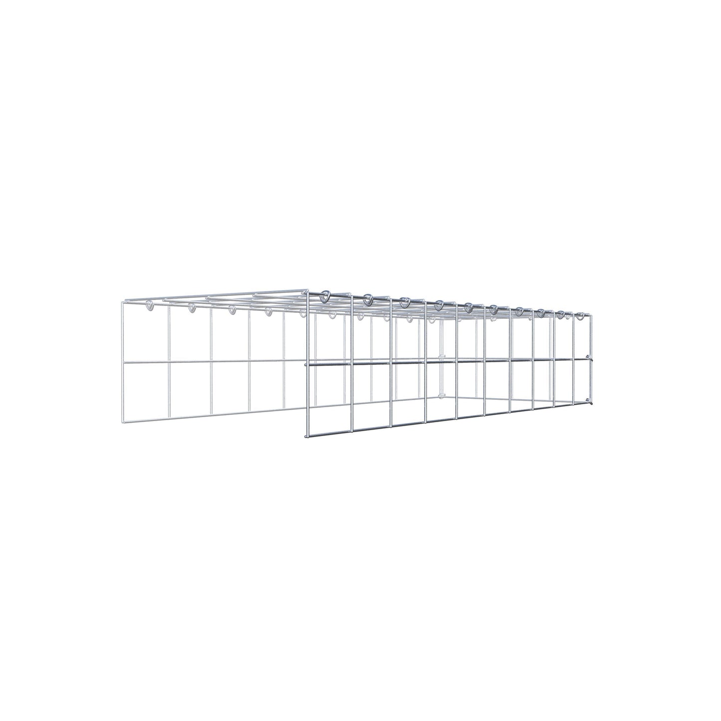 Anbaugabione Typ 4 100 cm x 20 cm x 40 cm (L x H x T), Maschenweite 10 cm x 10 cm, C-Ring