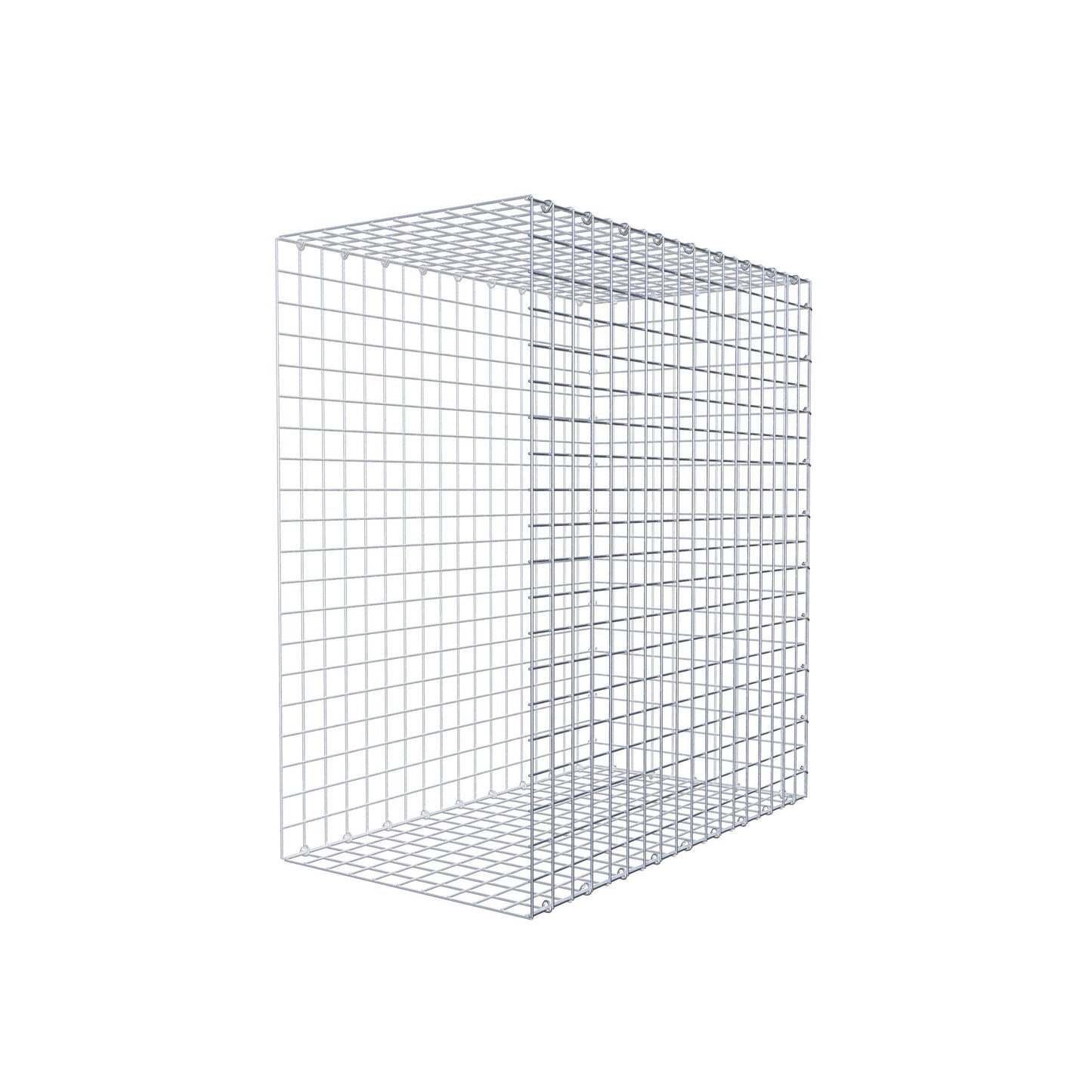 Typ 2 påbyggnadsgabion 100 cm x 90 cm x 50 cm (L x H x D), maskstorlek 5 cm x 5 cm, C-ring