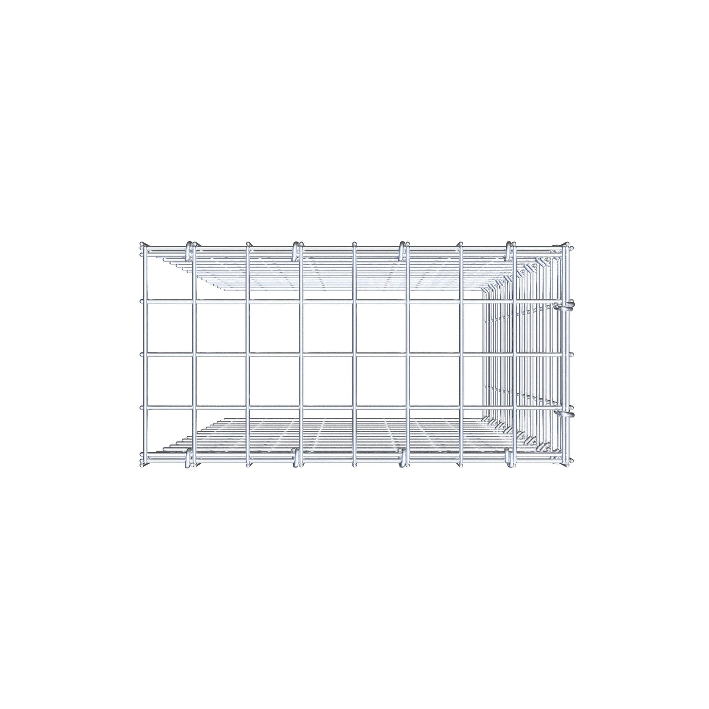 Fourche rapportée type 4 80 cm x 40 cm x 20 cm (L x H x P), mailles 5 cm x 5 cm, anneau C