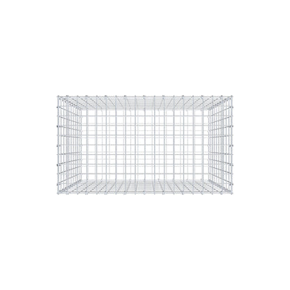 Gabion 100 cm x 90 cm x 50 cm (L x H x P), mailles 5 cm x 10 cm, anneau en C