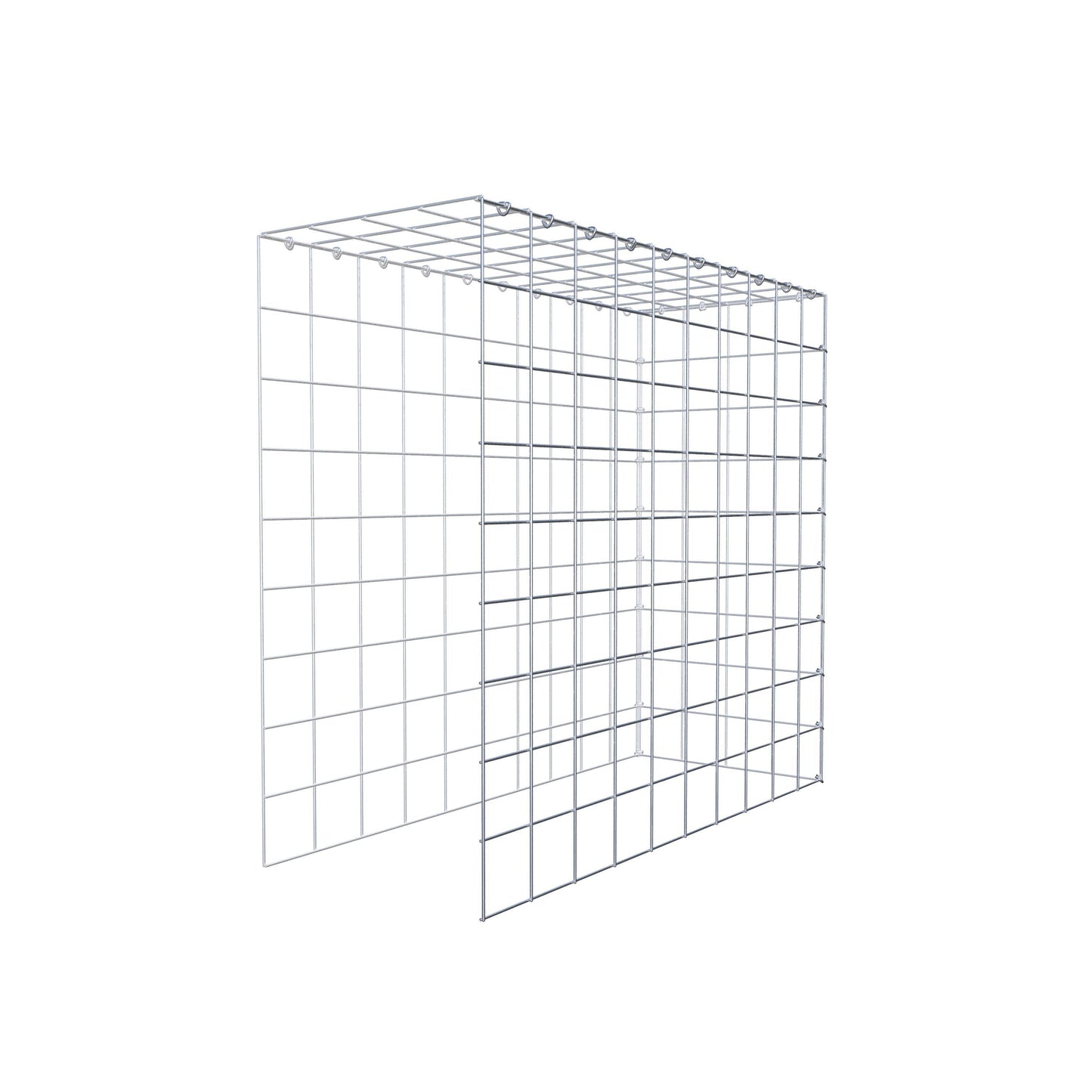 Monteret gabion type 4 100 cm x 90 cm x 40 cm (L x H x D), maskestørrelse 10 cm x 10 cm, C-ring