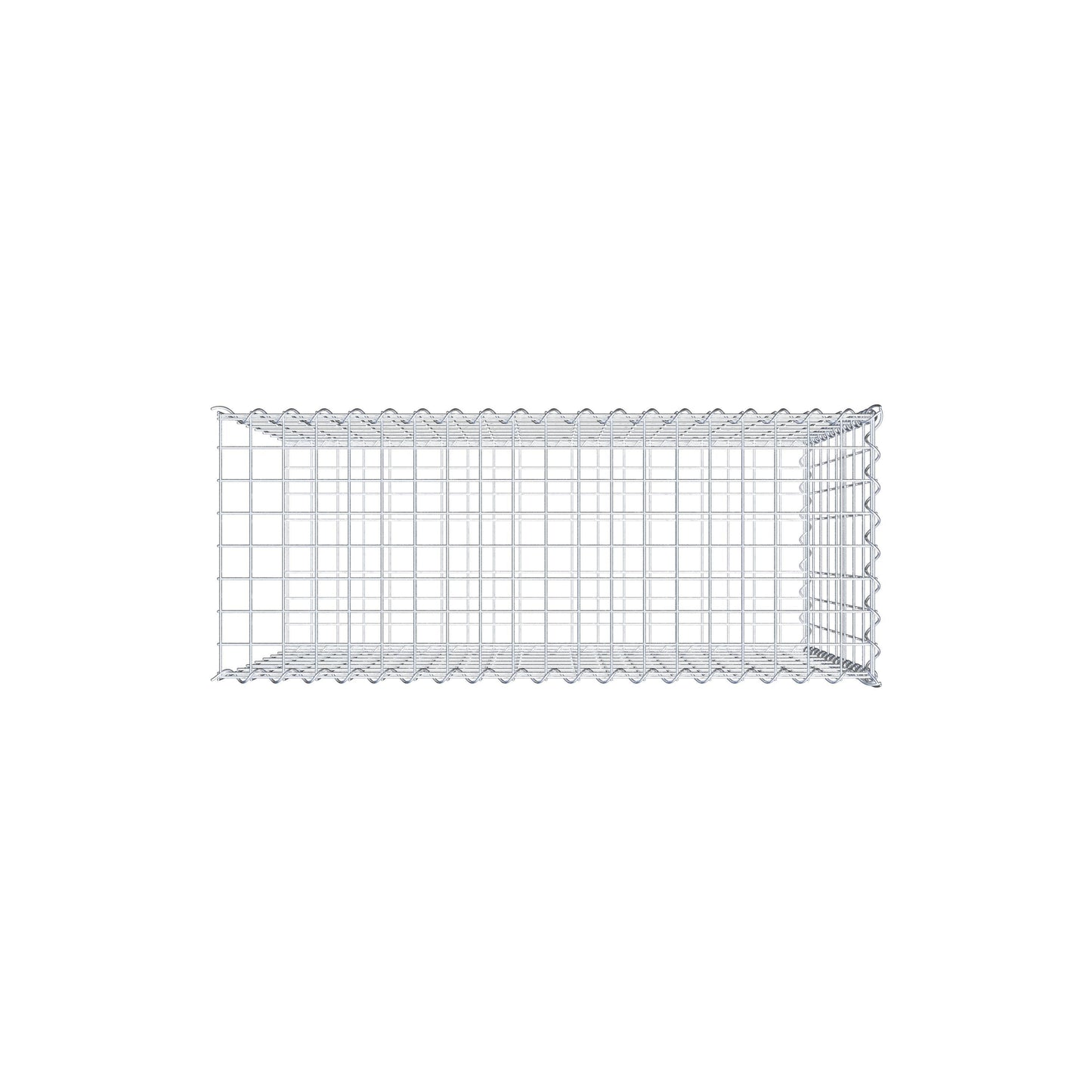 Extra gabion typ 2 100 cm x 80 cm x 40 cm (L x H x D), maskstorlek 5 cm x 10 cm, spiral
