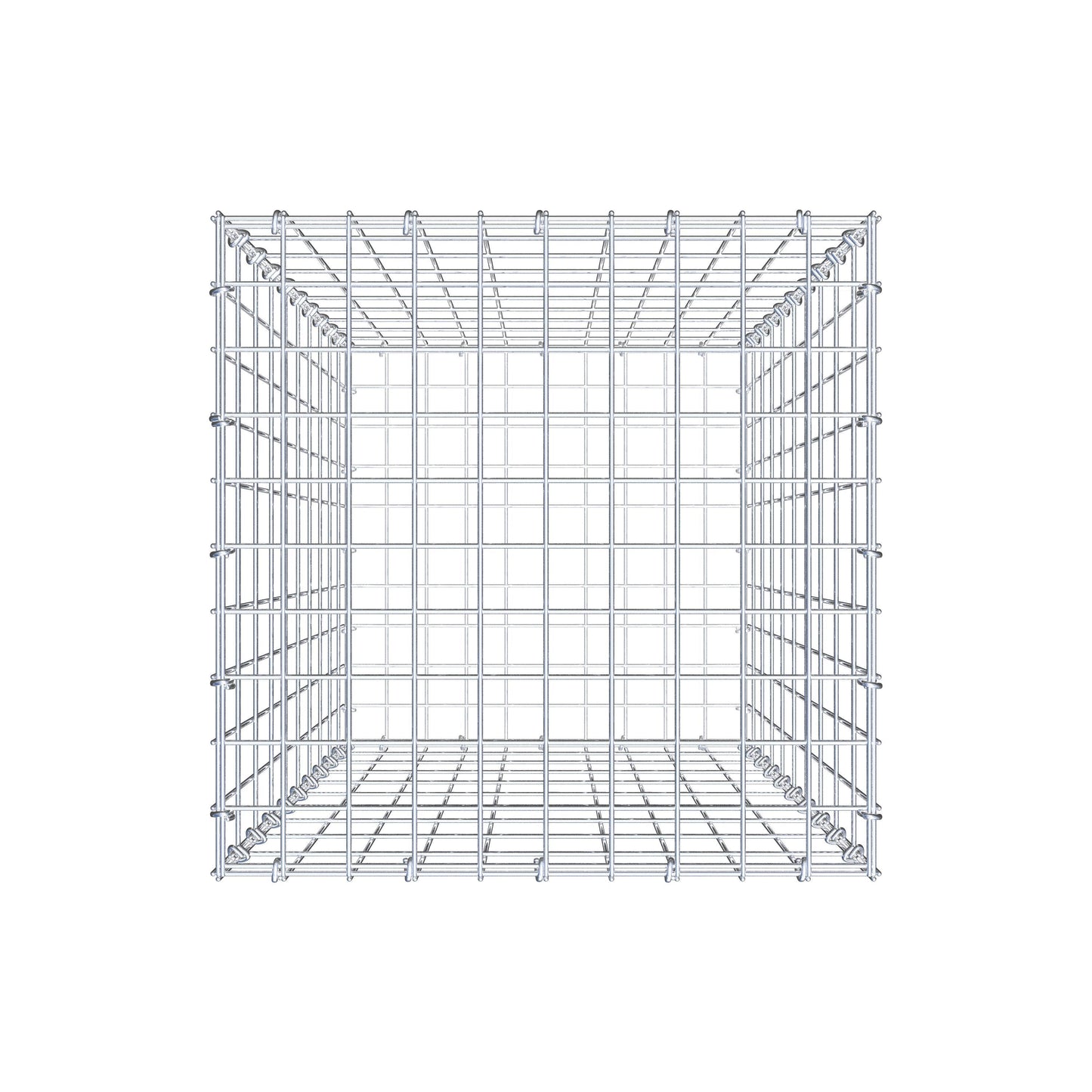 Gabion 100 cm x 50 cm x 50 cm (L x H x P), mailles 5 cm x 10 cm, anneau en C