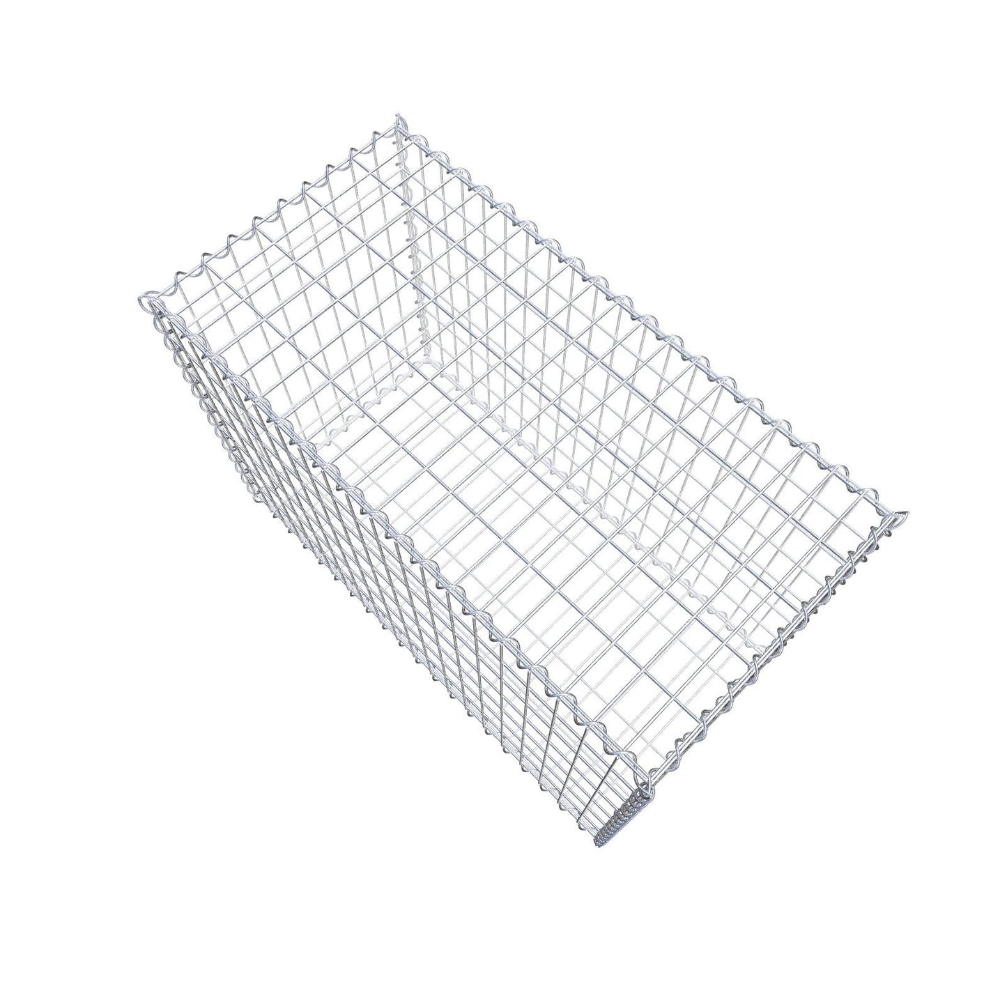 Gabião 100 cm x 70 cm x 50 cm (C x A x P), malhagem 5 cm x 10 cm, espiral